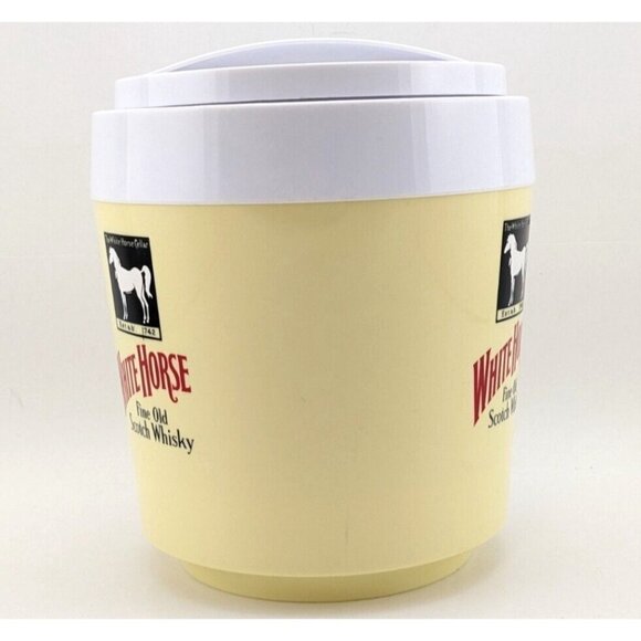 Vintage Stewart England White Horse Scotch Whisky Ice Bucket Damaged - Picture 6 of 16